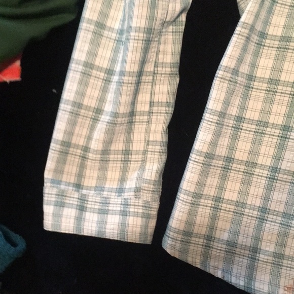 Womens Rugged Exposure vented long sleeve button down top large green and white - Picture 4 of 12